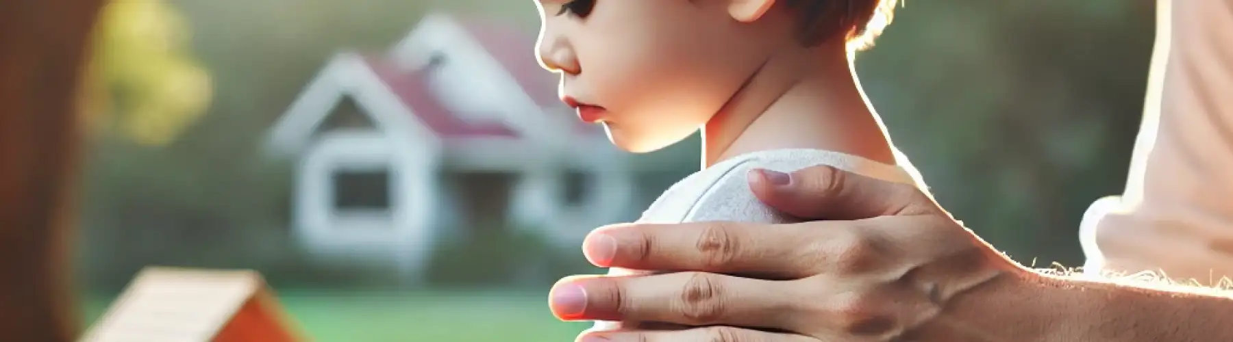 DALL·E 2024-11-06 10.24.01 - A realistic photograph-style image representing child protection. The image shows a caring adult gently placing a hand on the shoulder of a young chil
